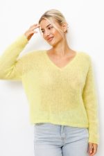 Sweter kid moher serek – Żółty, UNI