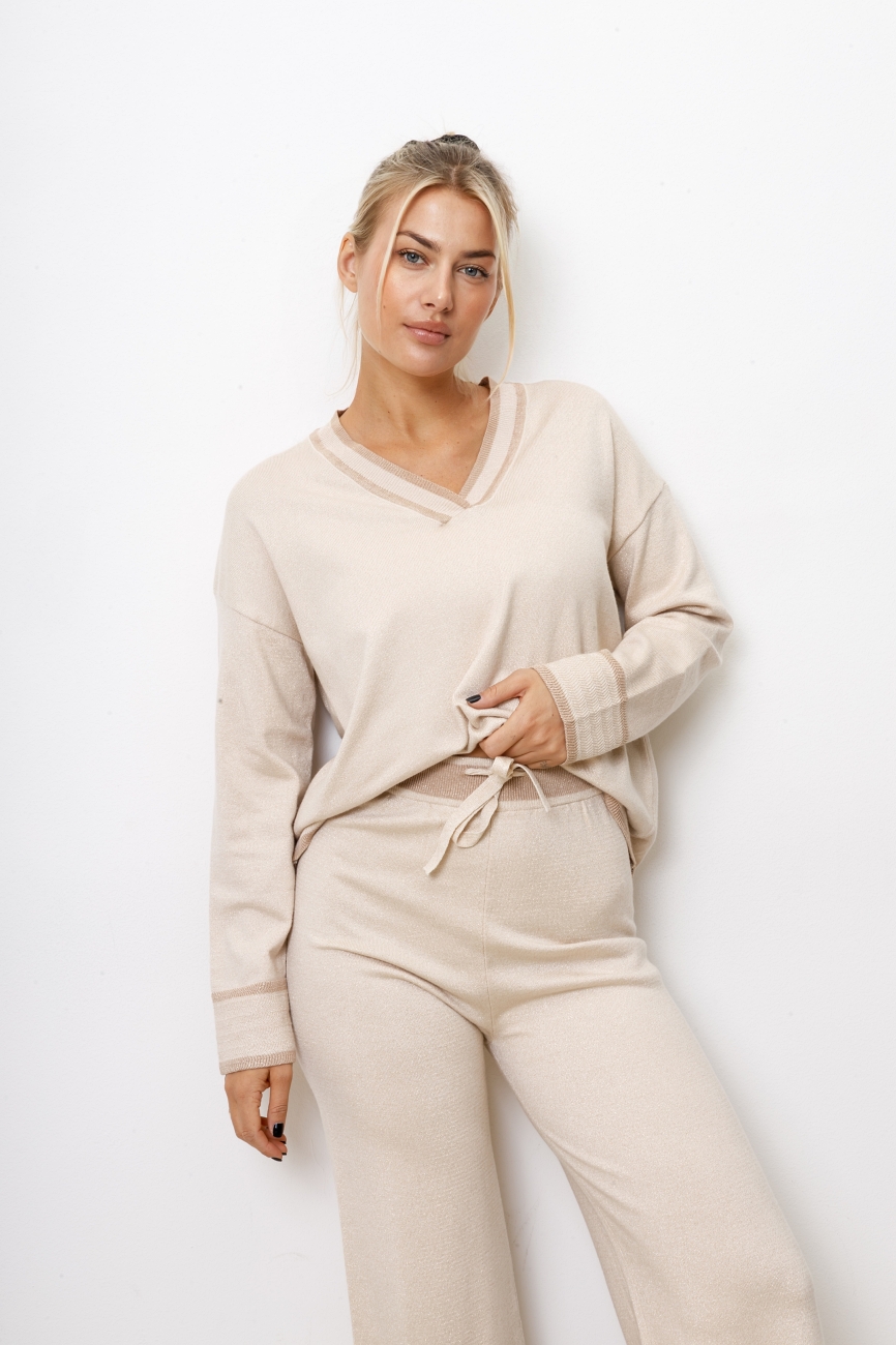 Komplet Lurex – Piasek, UNI