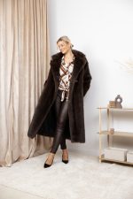 Płaszcz futerko Galena – Czekolada, UNI