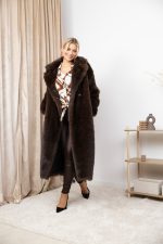 Płaszcz futerko Galena – Czekolada, UNI