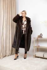 Płaszcz futerko Galena – Czekolada, UNI