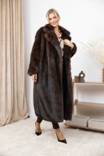 Płaszcz futerko Galena – Czekolada, UNI