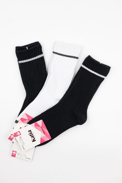 Skarpetki prążek pasek 3pak – 35/40