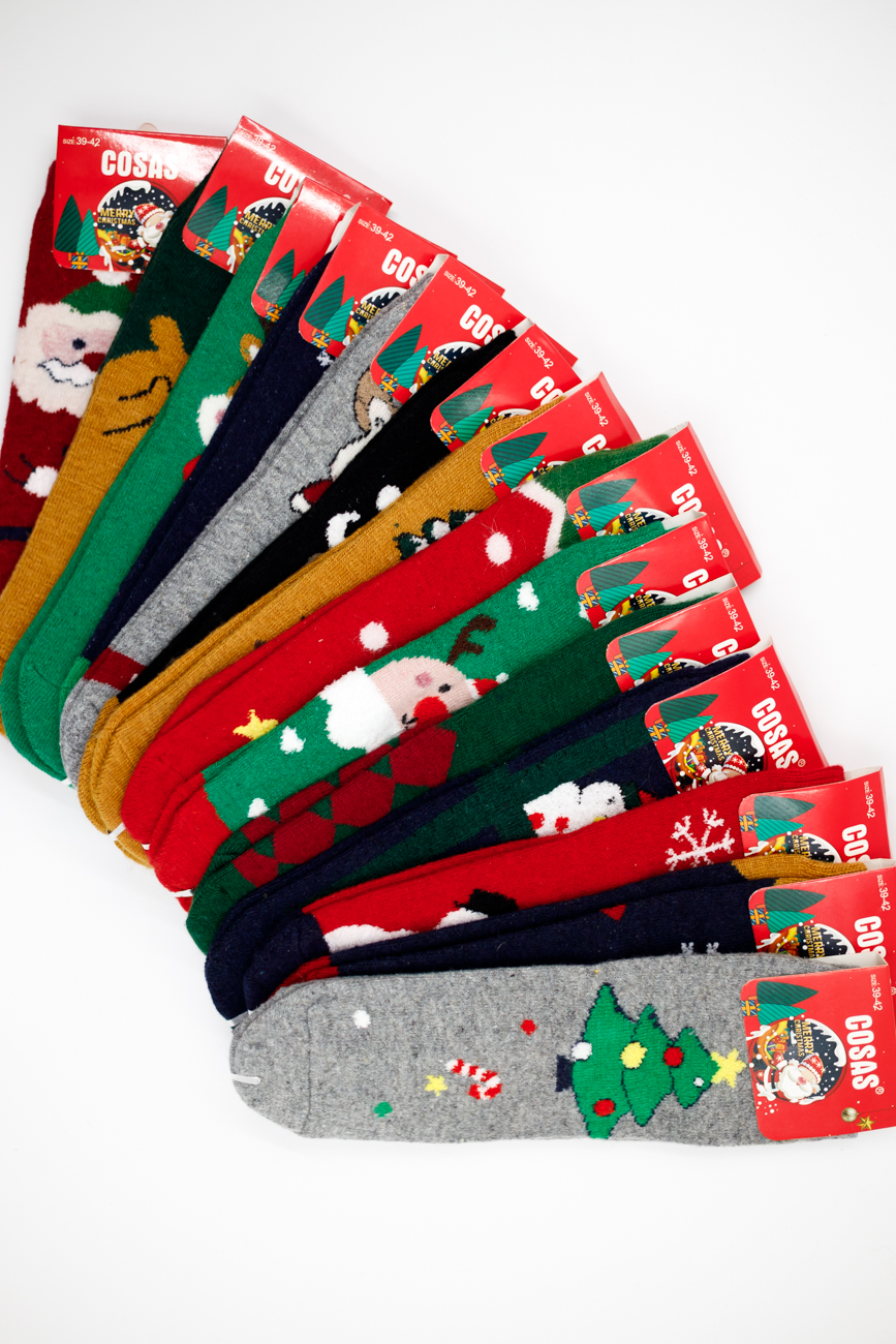 Skarpetki świąteczke mix 3pak – Kolorowy, 39/42