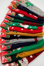 Skarpetki świąteczke mix 3pak – Kolorowy, 39/42