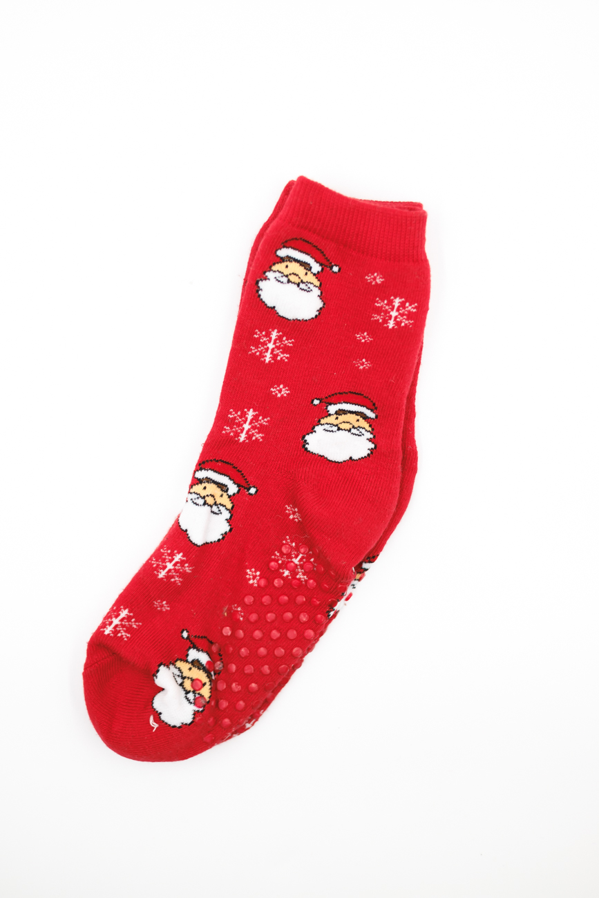 Skarpetki świąteczne antypoślizgowe 3pak – Czerwony, 35/40