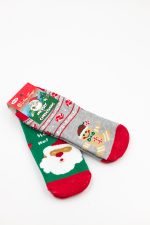 Skarpetki świąteczne dziecinne 2pak – Kolorowy, 23/28