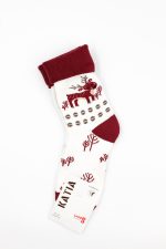 Skarpetki świąteczne termiczne 3pak – Bordo, 35/40
