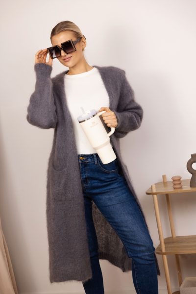 Kardigan moher Ado – Grafit, UNI