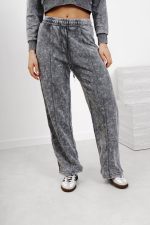 Komplet dekatyzowany krótka bluza – Szary, M/L