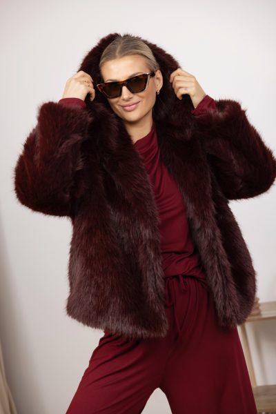 Kurtka futerko Azeglia – Wino, UNI