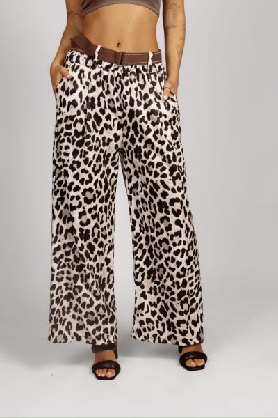 Spodnie panterka pasek – UNI, Beż