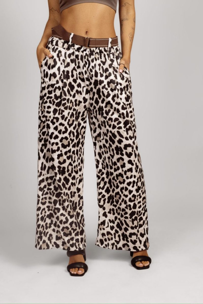 Spodnie panterka pasek – UNI, Beż