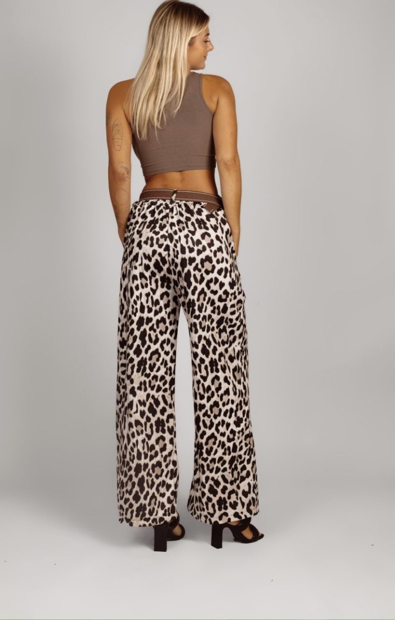 Spodnie panterka pasek – UNI, Beż