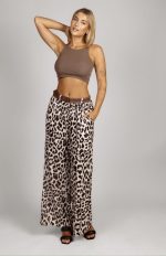 Spodnie panterka pasek – UNI, Beż